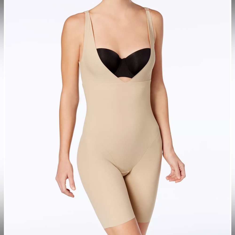 MAIDENFORM Firm Tummy-Control Instant Slimmer Long Leg Open Bust Body Shaper